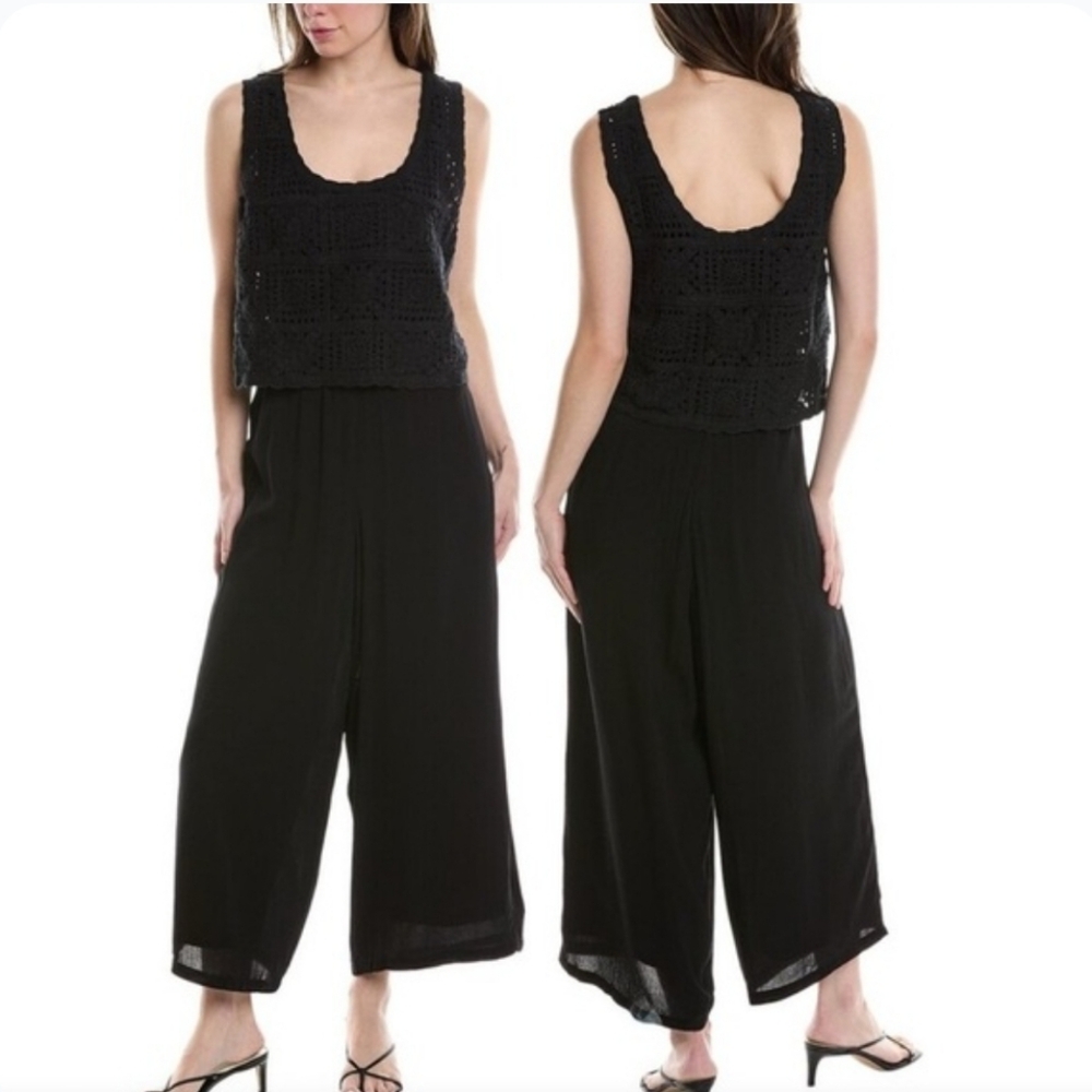 Three Dot Crochet Top Jumpsuit Size Medium‎